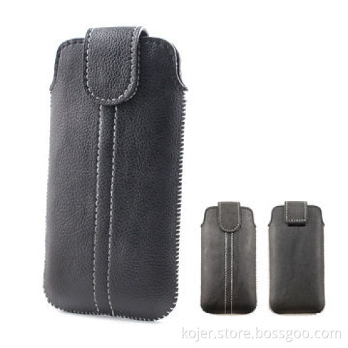 Leather Case for iPhone 5, Made of PU Leather and Retractable Pull-tab